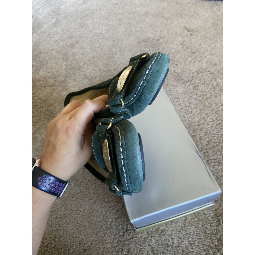 Michael Kors Suede‎ Moccasin Loafer Flats Sage Dark Green 6M - Picture 7 of 9